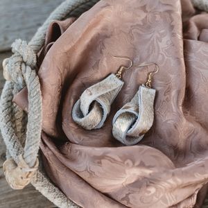 Western cowhide earrings